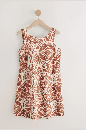 Next Linen Scoop Back Mini Shift DressEU 54 (UK 26)