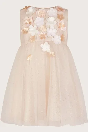 Monsoon Baby Darcie 3D Flower Glitter Tulle DressDo 3 miesięcy (50