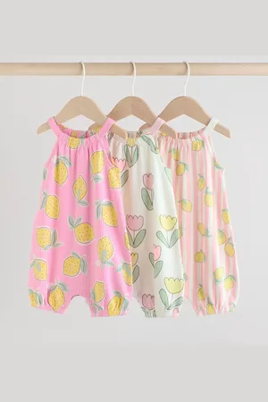 Next Baby Strappy Rompers 3 Pack6874 cm