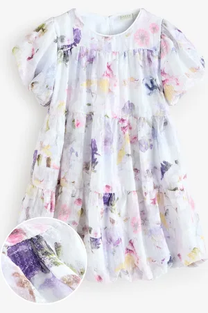 Ted Baker Multi Sequin Tier Peplum Puff Sleeve Dress134140 cm