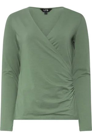 Long Tall Sally Long Sleeve Cotton Wrap Top36tall