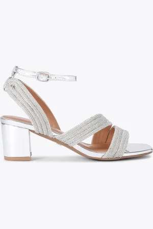 Kurt Geiger Silver Astrid Gem Sandalseu38