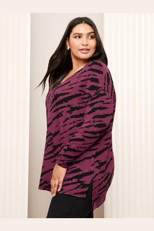 Friends Like These Soft Jersey V-Neck Long Sleeve Tunic Top50