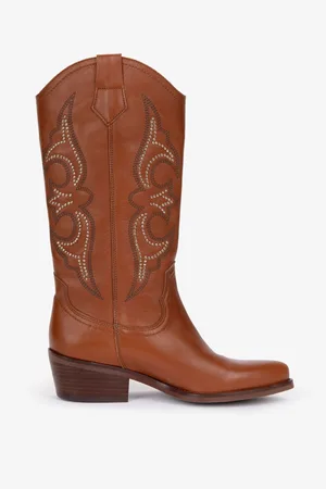 PENELOPE CHILVERS Silvestre Stud Cowboy Brown BootsEU 39 (UK 6)