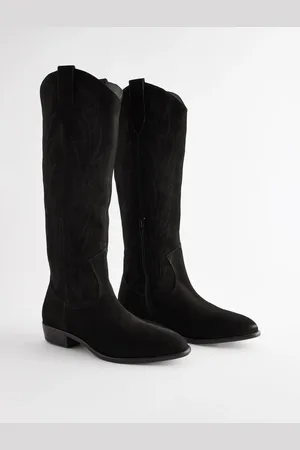 Next Forever Comfort Suede Stitched Western Cowboy Knee High BootsEU 43 (UK 9)