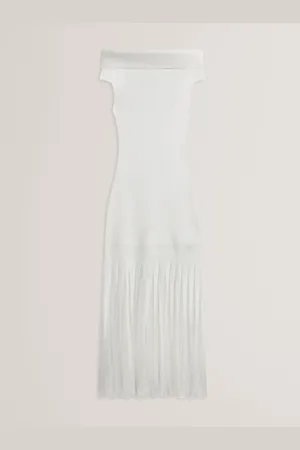 Ted Baker Suannaa Dropped Waist Knit Bodice Woven Skirt Dress44