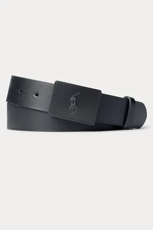 Ralph Lauren Pony Plaque Leather BeltM