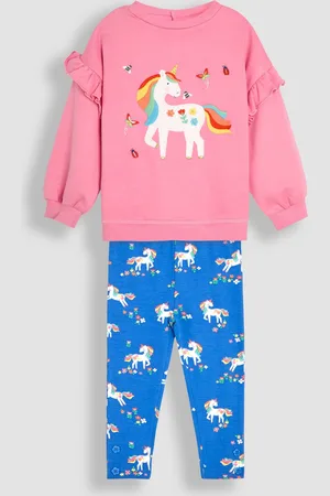 JoJo Maman Bébé Appliqué Frill Sweatshirt & Leggings Set 2 Piece9298 cm