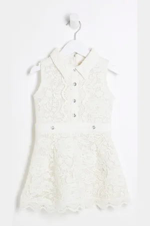 River Island Girls Lace Collar Shirt Dress98104 cm