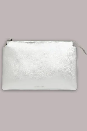 Whistles Silver Elita Double Pouch Clutch BagJeden