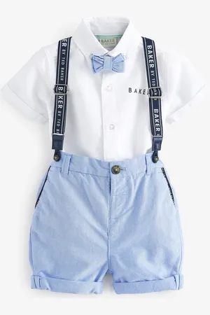 Ted Baker Granatowy zestaw : koszula, spodenki i szelki, 100% bawełna4