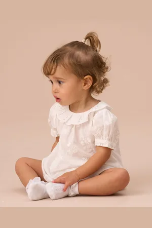 Angel & Rocket Mia Ivory Embroidered 100% Cotton Tunic And Bloomer Set3