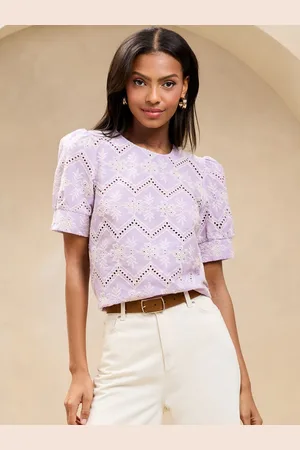 Lipsy London Embroidered Floral Puff Sleeve T-Shirt40