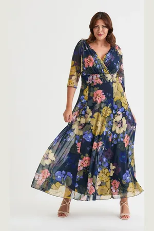 Scarlett & Jo Verity Navy Floral Print Maxi Gown42