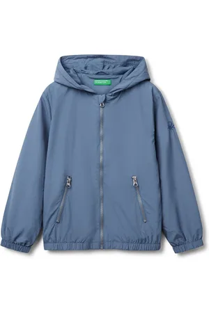 Benetton Boys Blue Long Sleeve Zip Up Jacket128134 cm