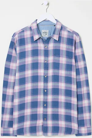 Fat Face FatFace Long Sleeve Mead Check 100% Cotton Shirt4XL regularny