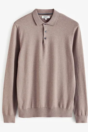 Next Knitted Long Sleeve Polo ShirtM Reg