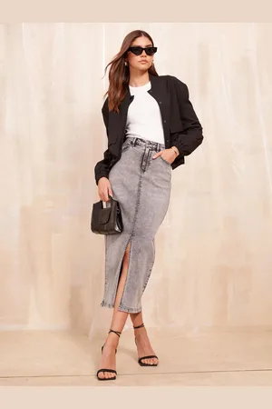 Friends Like These Denim Split Front Midaxi Skirt44