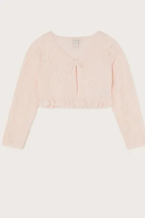Monsoon Lace Frill Bow Cardigan7