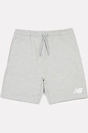 New Balance Boys 100% Cotton French Terry Stacked Logo Shorts7