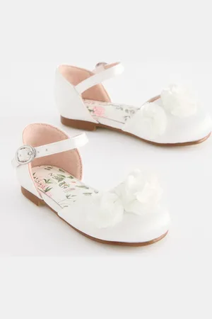 Next Satin Bridesmaid Ankle Strap Corsage Occasion ShoesEU 21.5 (UK 5)