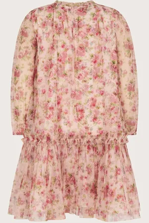 Monsoon Long Sleeve Floral Frill Dress9 lat (134 cm)