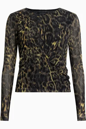 AllSaints AllSaints Leopard Print Edana Mesh TopEU 44 (UK 16)