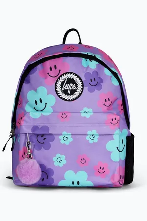 Hype . Unisex Purple Happy Flower Print BackpackJeden