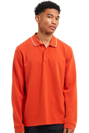 Sealskinz Orange Belaugh Long Sleeve Tipped Polo ShirtM