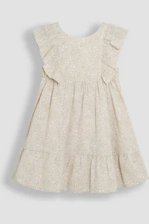 JoJo Maman Bébé Floral Print Smocked Woven 100% Cotton Dress116122 cm