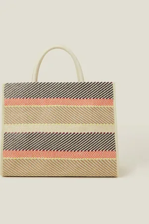 Accessorize Woven Stripe Tote BagJeden