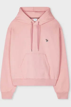 Paul Smith Pink 100% Organic Cotton Zebra Print Logo Jersey HoodieXL