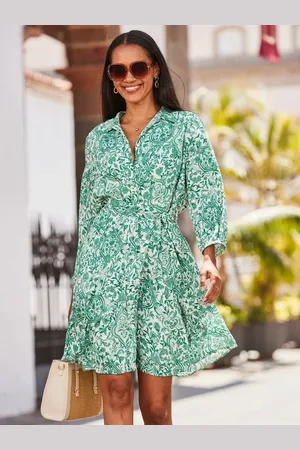 Sosandar Baroque Print Crinkle Shirt DressEU 46 (UK 18)