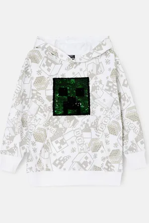 Angel & Rocket Minecraft Graphic Sequin 100% Cotton Hoodie7