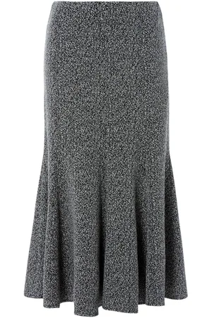 Roman Flared Textured Midi Stretch Skirt40