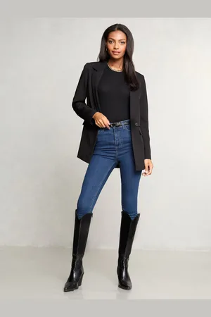 Lipsy London Modelujące dżinsy skinny z wysokim stanem 34 R