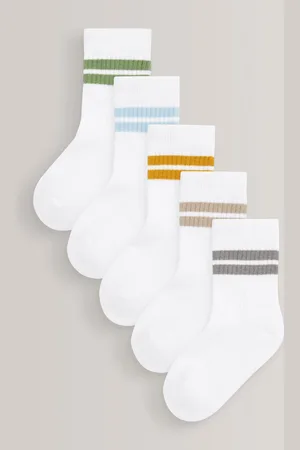 Next Cushioned Footbed Cotton Rich Ribbed Tipped Socks 3 PackUK 12.5