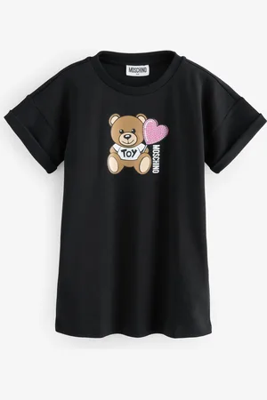Moschino Logo T-Shirt Dress With Love Heart Graphic Print110116 cm