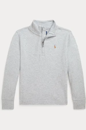 Ralph Lauren Boys Grey 100% Cotton Quarter Zip Sweatshirt4 lat (104 cm)