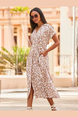 Sosandar Abstract Printed Belted Shirt Dress34