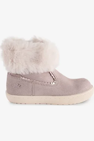 Toezone Faith Girls Suede Leather Fur Zip BootsEU 24 (UK 6)