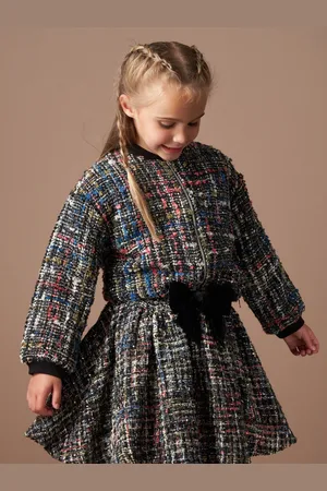 Angel & Rocket Dancia Tweed Bomber Jacket7 lat (122 cm)