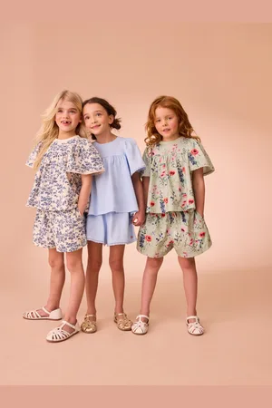 Laura Ashley Lace Trim Angel Sleeve 100% Cotton T-Shirts 3 Pack128134 cm