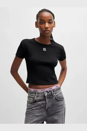 HUGO BOSS Embroidered Stacked Logo Slim Fit T-ShirtXL