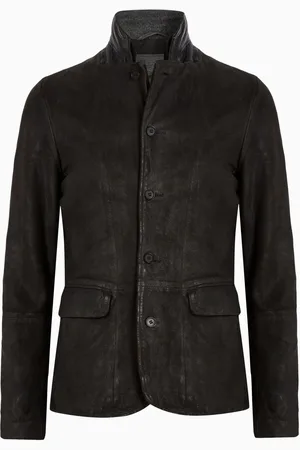 AllSaints Szara skórzana marynarka Allsaints SurveyXXL