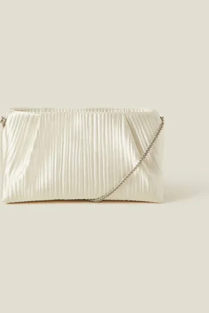 Accessorize Bridal Pleated Satin Clutch BagJeden