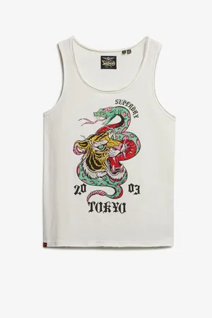 Superdry Neo Trad Tattoo Scoop Neck 100% Cotton Tank44