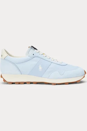 Ralph Lauren Womens Blue/Ecru Suede Low Top Trainerseu39