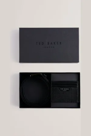 Ted Baker Etwood Etched Leather Belt and Cardholder SetJeden