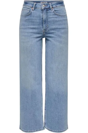 ONLY High Waist Wide Leg Cropped JeansM